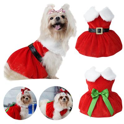 Küçük Köpekler için Köpek Elbiseleri Noel Baba Köpek Noel Kıyafeti Termal Evcil Hayvan Giysileri Köpek Giyim