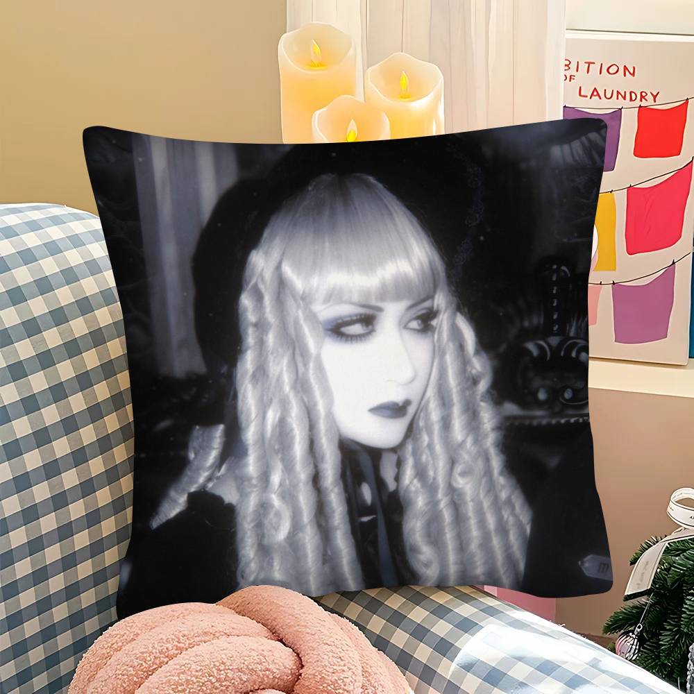 1Pc N-Mana M-Malice Gothic Mizer Pillow Case Fashion Square Pillowcase Bedroom Sofa Room Ins Decoration Leisure