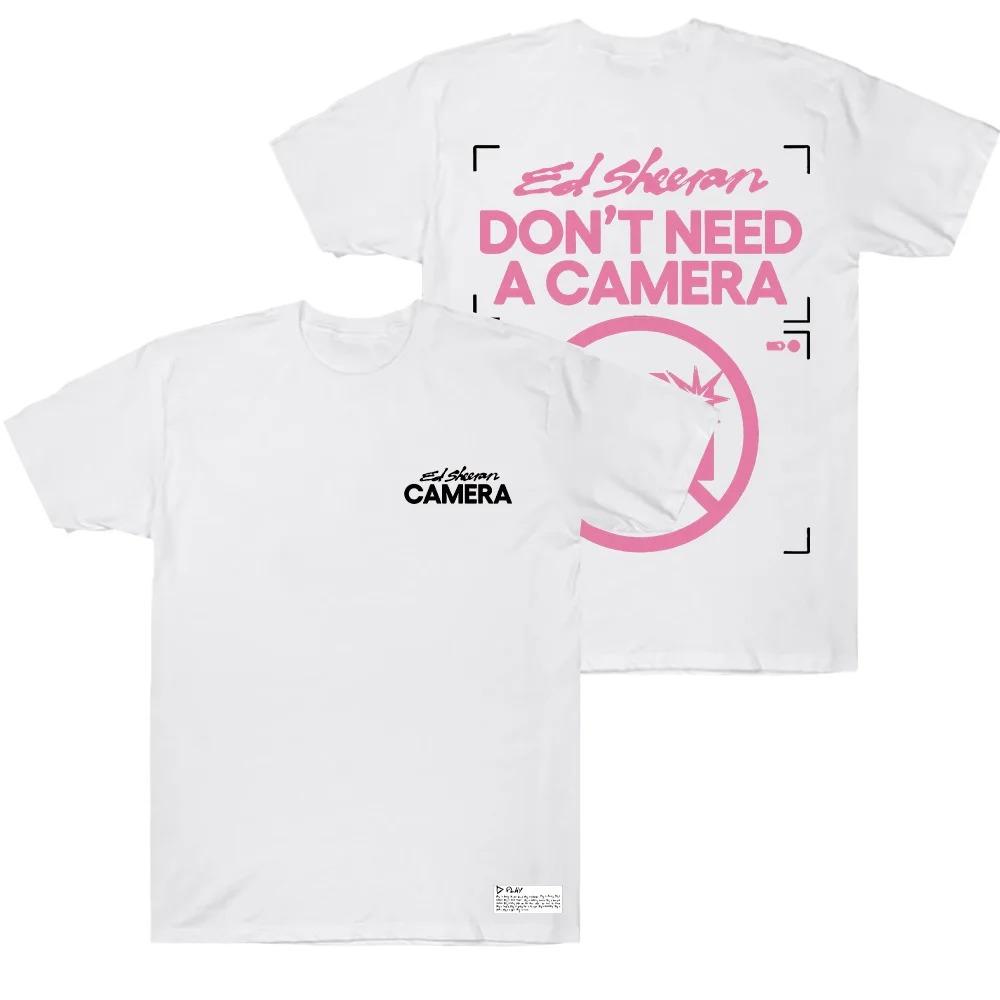 XIXI Fashion Ed Sheeran Heb Geen Camera Nodig T-Shirts Herenkleding High Street Nieuw T-shirts Unisex Katoenen T-shirts Korte Mouwen Plus Size Los 4XL