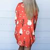 Women's Christmas Long Sleeve Front Cardigan Printed Top Lightweight Jacket
