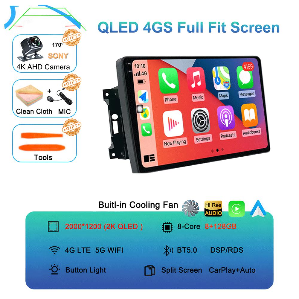 Android 14 Car Radio QLED GPS Navigation Multimedia Player For Jeep Compass/Commander/Grand Cherokee/Wrangler/Liberty AutoRadio
