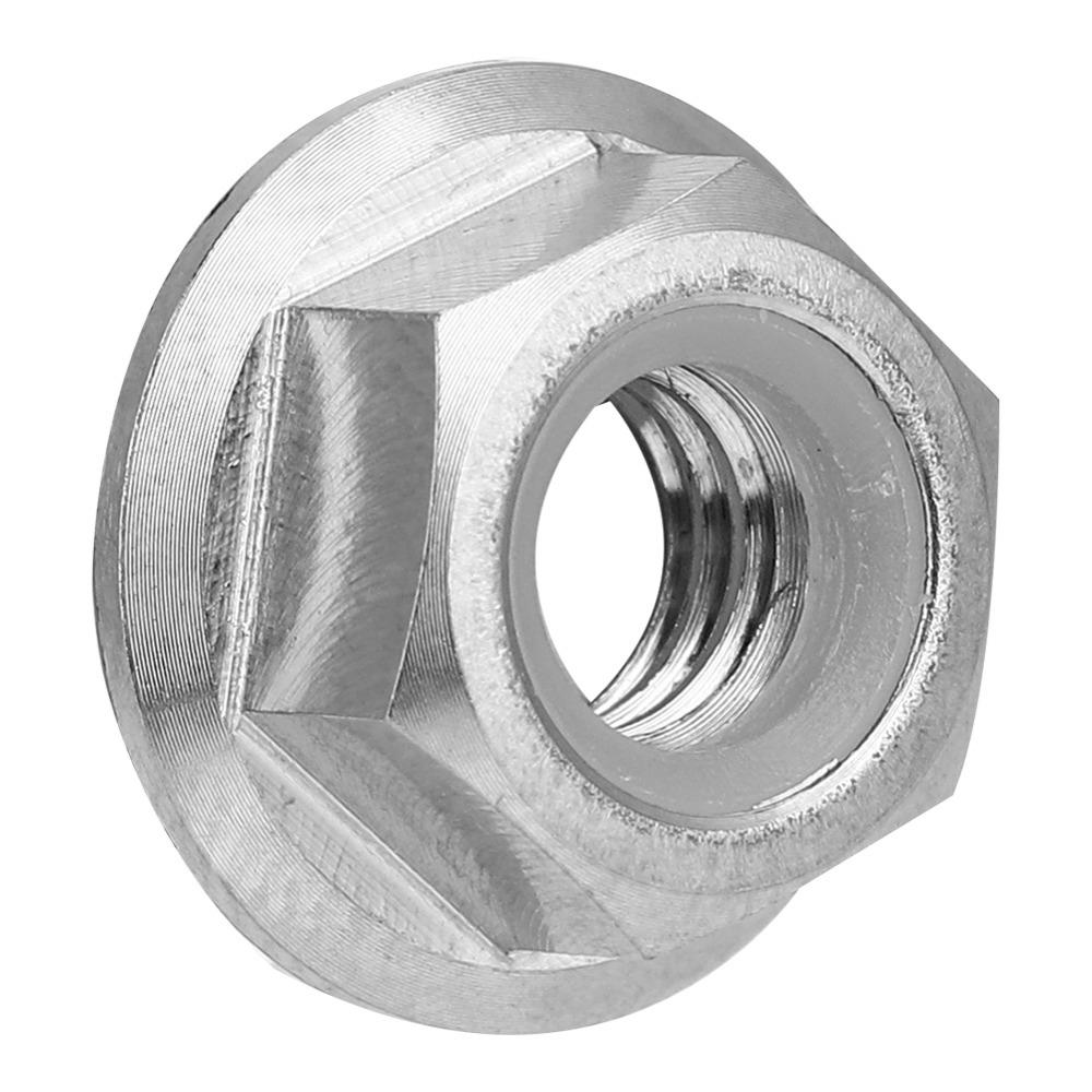 1pc Titanium Alloy Flange Lock Nut M5 M6 M8 M10 M14 Sprocket Flange Nut  for Bike Maintenance