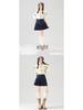 Women's A-Line Pleated Wool Skirt In Dark Gray - Retro College Style, High Waist, Plus Size, Slimming for Spring 2026