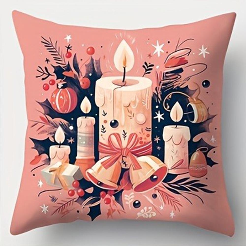 

Рождественское украшение наволочка новогодний подарок гостиная диван подушка чехол для комнаты украшение для дома молния открывающаяся и закрывающаяся 40x40cm