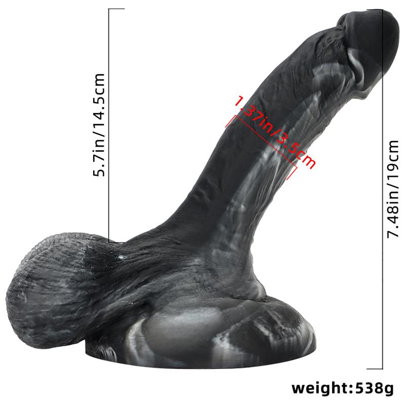 Female Masturbation Device Mixed Color Simulation Big Sucker Dildo Fake Penis Backyard Anal Plug Expansion Anus