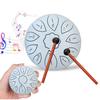 6-Inch Steel Tongue Drum with Mallets Note Stickers Stand 11 Notes Meditation Yoga Sound Therapy Hand Pan Drum Musical Percussion Instrument