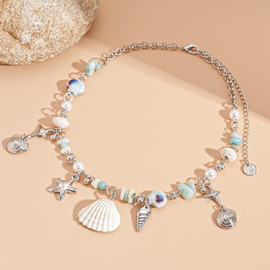 Керамический кулон-ракушка, раковина-конх, морская звезда, ожерелье, стиль морского отдыха, нишевый предмет, украшение