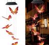 Solar-LED Kolibri Windspiel: Siebenfarbiger Gradient Dekoratives Außenlicht