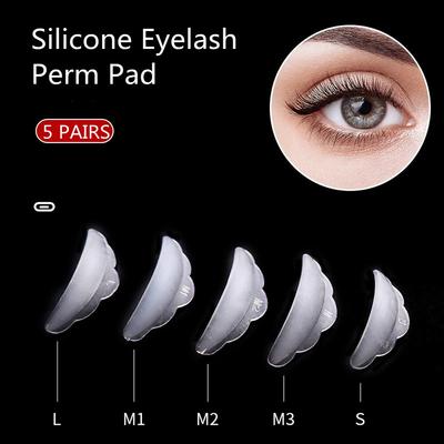 5 pares de silicone cílios perm almofada colorido reciclagem cílios hastes escudo levantamento 3d cílios modelador acessórios ferramentas aplicador