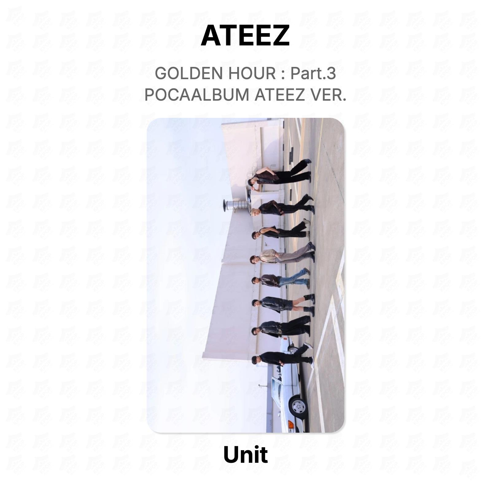 ATEEZ GOLDEN HOUR : Part.3 POCAALBUM ATEEZ VER. Official Photocard Unit