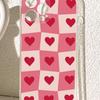 Pink Plaid Anti-Fall Transparent Case for iPhone 14-17 Promax