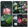 Phone Case For Xiaomi Mi 15 14 13 12 11 Lite 14T 13T 12T 11T Pro Poco X6 X5 X3 Pro F6 F5 F4 Luxury Lotus Flower Black Cover