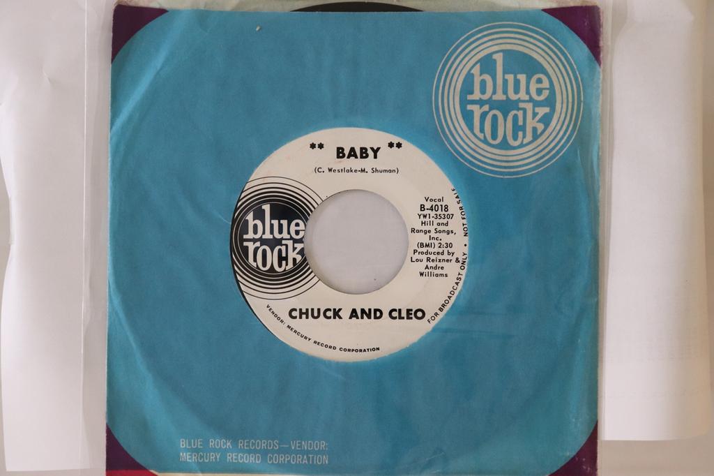 7inch Record CHUCK & CLEO - Baby B4018 Blue Rock 1965 US Soul/Funk Used