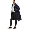 Li Ning Solid Color Long Hooded Down Jacket Women Outerwear Black AYMT088-1