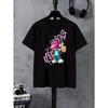 European Sizes Boys' T-shirt Print Design Art, Ideal for Outdoor Activities, Soft Knitted Top, Comfortable And Breathable, Suitable for Summer