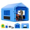 Aufblasbare Lackierkabine, 4 x 3 x 2,8 m, Aufblasbare Spritzkabine mit leistungsstarkem 750W Gebläse und Luftfiltersystem, Dreieckiges Dach, zum Lackieren von Fahrrädern,