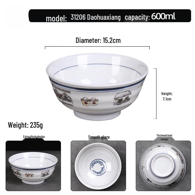 

Chinese Retro Melamine Noodle Bowl