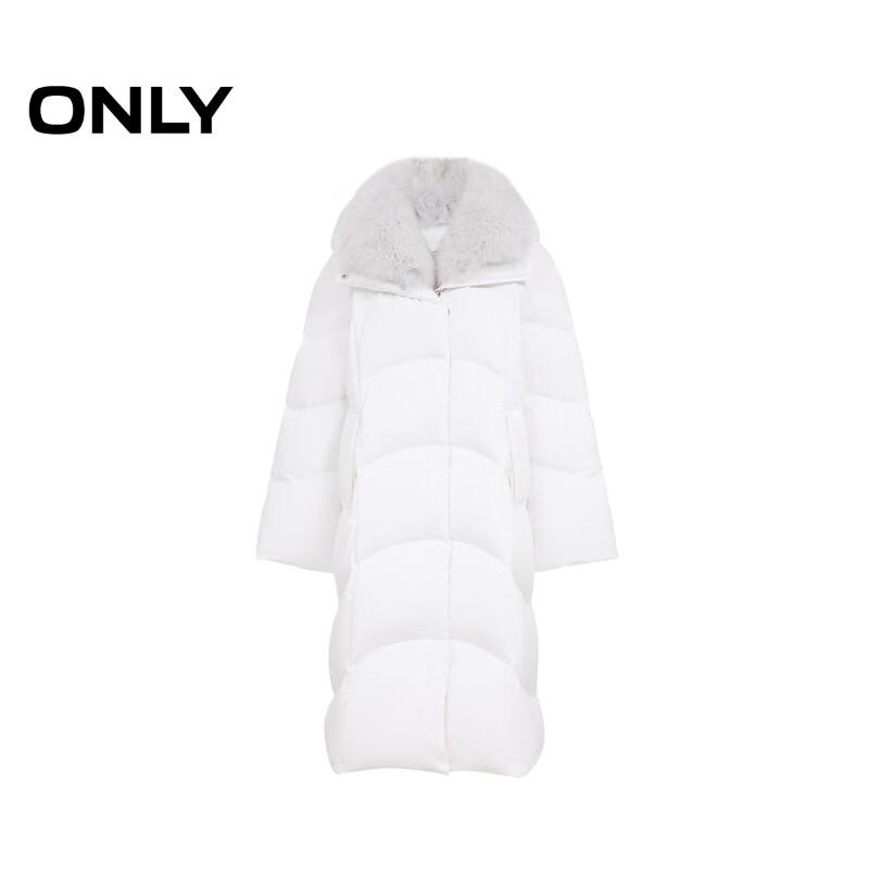 ONLY Women's Detachable Fur Collar Goose Down Puffer Jacket