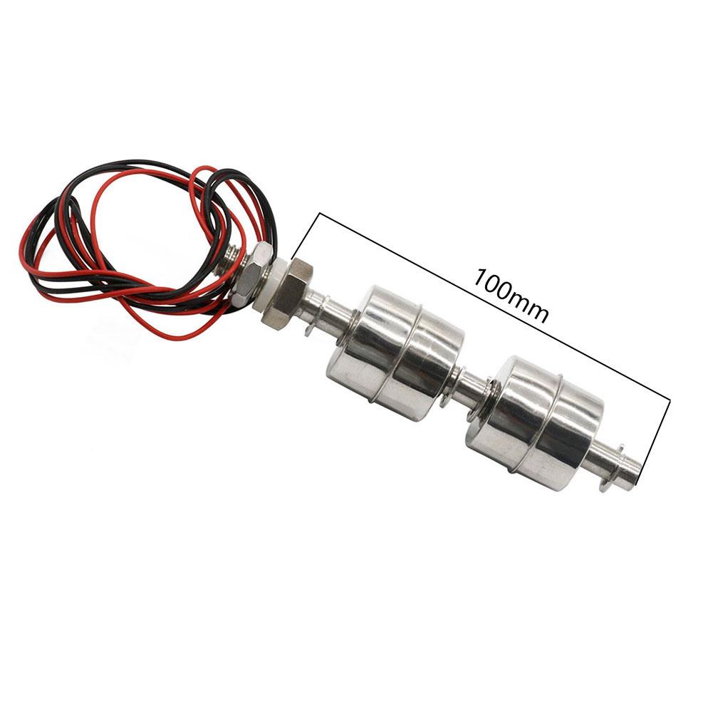 1pc Float Switch Stainless Steel Double Ball Water Level Sensor Float Switch Water Tank Pool Replacement Float Switch Parts 100mm