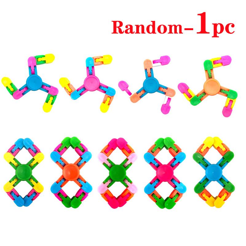 

Diy Deformable Chain Fidget Spinner Stress Relief Decompression Toy Parent-Child Games Desk Toy For Kids Birthday Party Gifts (As shown-26350)-