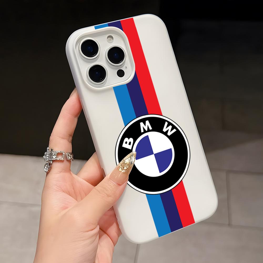 B-BMW-Motorcycle Logo Phone Case For IPhone 17 Air 16 E 15 14 Plus 13 12 11 Pro Max 2 Soft Frosted Candy Transparent Jelly 2-in- Vhpx10