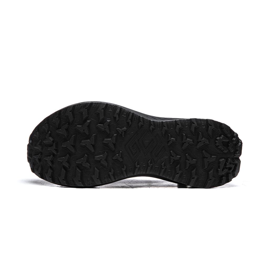 Li Ning Cushioning Slip Resistant Abrasion Resistant Rebound Low top Trail Running Shoes Unisex Black ARNV023-3