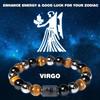 Twelve Constellations Bracelet: Hematite & Tiger Eye Beaded Men's Bracelet