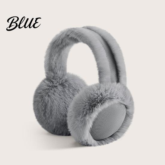 Lightweight Earmuffs Faux Warm Ear Foldable Design Elastic Headband Fur with Plush Fluffy Warmers Exterior