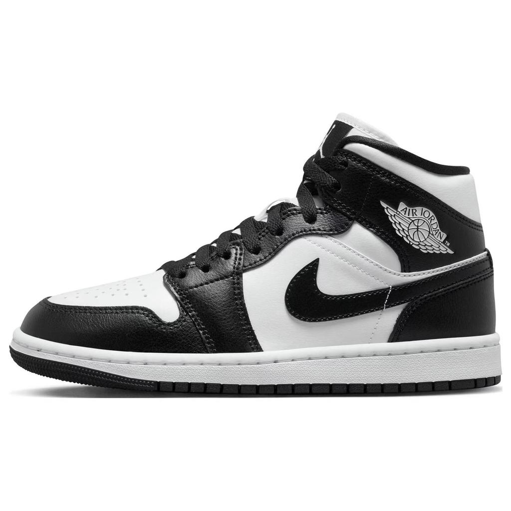 Jordan Air Jordan 1 Mid top Vintage Basketball Shoes Women's Black White DV0991-101(Team56-)