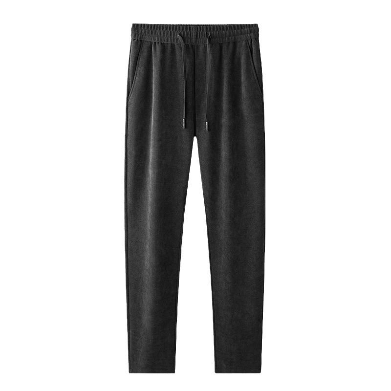 Men's Oversized Formal Plus Velvet Thick Corduroy Casual Fleece Pants Sweatpants Track Pants Drastring Blazer Trousers Suit Panats For Men