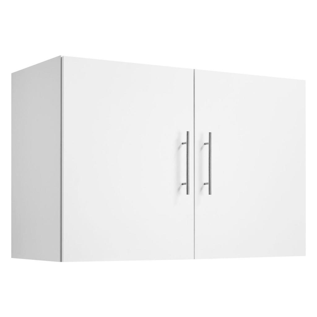 Laundry Room Wall Cabinet, 2-Tier Wall Mounted Hanging Cabinet with Adjustable Shelf, Cupboard Storage with 2 Doors, for Kitchen, Bathroom, Laundry,