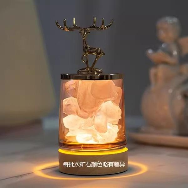 

Flameless Crystal Stone Diffuser,Long-Lasting Essential Oil Fragrance Lamp,Creative Aromatherapy Night Light Gift