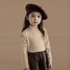 Autumn Winter Baby Boy Girl Solid Long Sleeve Bottoming Shirt Children Turtleneck Casual Tshirt Kid Striped Top Clothes