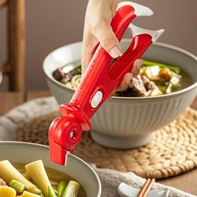 2in1 Verbrühschutz-Clip Essensschalen Zange Silikon Küchenschüssel Geschirr-Clip Langlebiger Rutschfester Greifer Hitzeschutz-Clip Küche