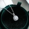 1/2CT Moissanite Necklace for Women S925 Sterling Silver Square Laboratory Diamond Pendant Fashionable Wedding Luxury Jewelry