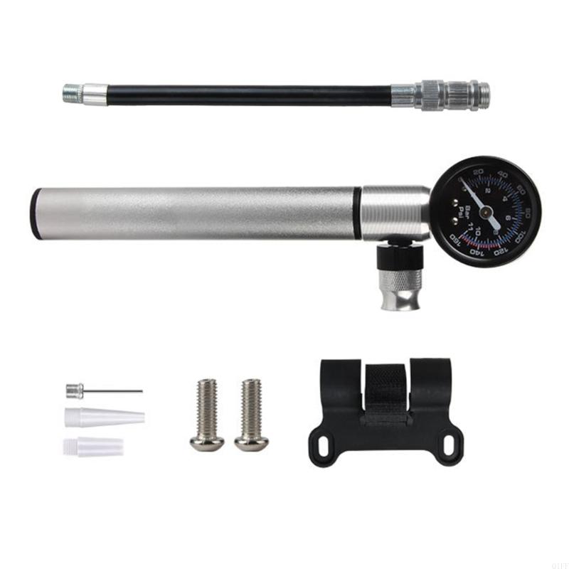 Portable Road Bike Bicycles Tyre Inflator with Gauge Light Weight Bike Tire Small Cycling Bike Air Inflator