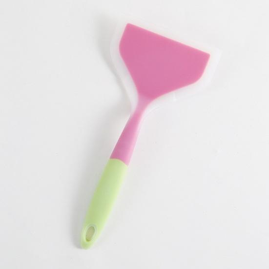 Silicone Spatula with Ergonomic Handle Food Grade Heat Resistant Non-stick Cooking Turner Multi-function Pancakes Steaks Pizza Shovel