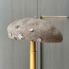 Tide British retro wool woolen rhinestone beret lady three-dimensional painter hat autumn and winter face small pumpkin bud hat