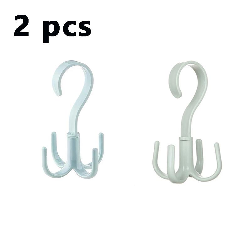 360° Rotated Four-Claw Hook Multi-Purpose Purse Hanger Rotatable Hanging Bag Hat Scarf Dormitory Storage Punch-Free