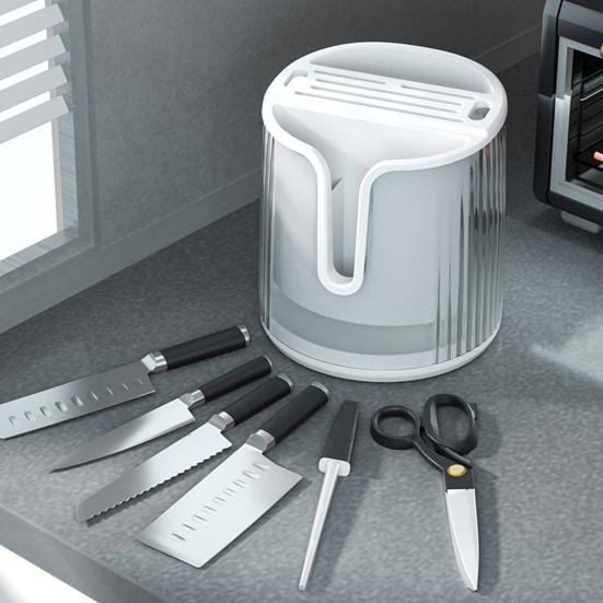 Kreativ dreneringsbase Oppbevaring Plassbesparende gulvmonterte spisepinner Kutteroppbevaringsstativ Husholdningsutstyr Kutterstativ