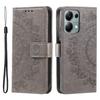 For Xiaomi Redmi Note 13 Pro 4G/Poco M6 Pro 4G Etui Lommebok Lærdeksel Mandala Blomst