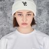 VARZAR 3D Monogram Beanie White