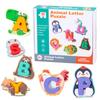 Wooden Childrens Alphabet Animal Puzzle With Educational Blocks For Early Learning