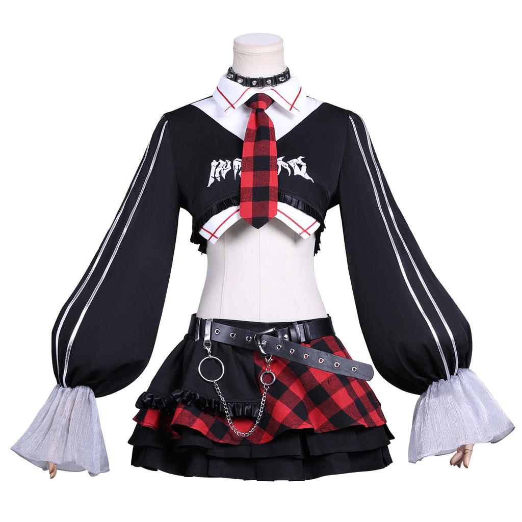Asuka Langley Soryu Rock Band Cosplay Costume, Neon Genesis Evangelion Jacket Outfit