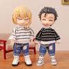 Ob11 Bebek Giysileri Çizgili Balıkçı Yaka Kazak BJD Gsc 1/12 Bebek Dekorasyon Aksesuarları Bebek Model Giysileri 12 Nokta