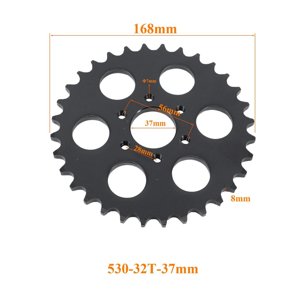 530 Kette 32Z/35Z/37Z/38Z/40Z Zähne 37mm 38mm 45mm Hinterradritzel Für ATV Quad Pit Dirt Bike Buggy Go Kart Motorrad Motor Teile