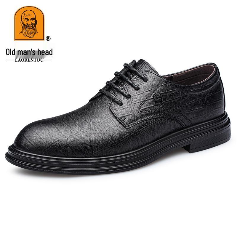 Laoren Tou Men s Cowhide Leather Lace-up Formal & Casual Shoes 44 чёрный