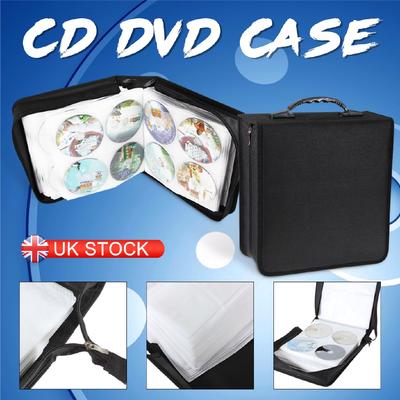 Black Durable High Quality Portable 320 Capacity CD DVD Media Storage Holder Carry Bag Case