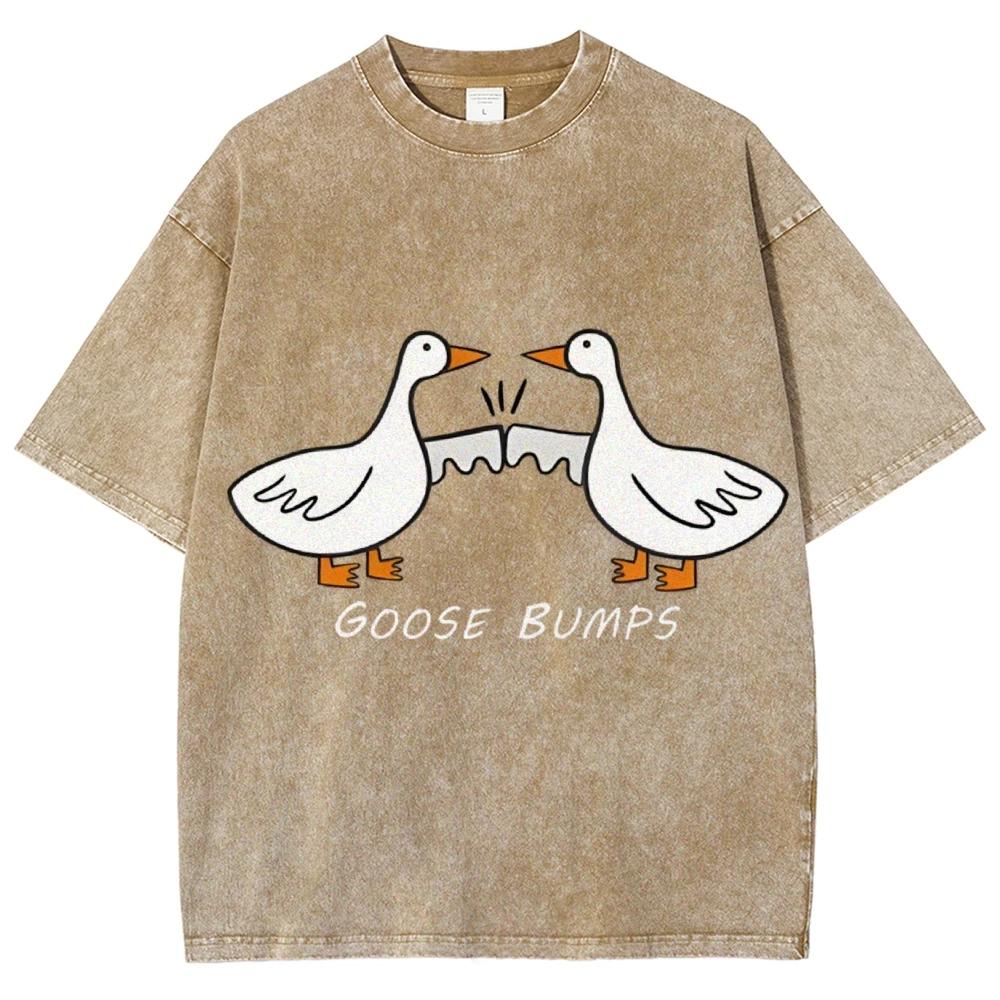 

Милые футболки с графикой гуся, топы, оверсайз, летние, для женщин, мужчин, повседневные, женские, уличная одежда, футболки, унисекс 3XL