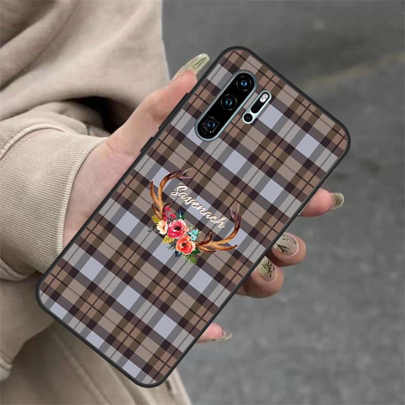 Outlander Fraser Tartan Case For Huawei Nova 10 SE 9 11 11i 8i 3i 5T Y60 Y70 Y90 Y61 Y91 P20 P30 Pro P40 Lite Cover